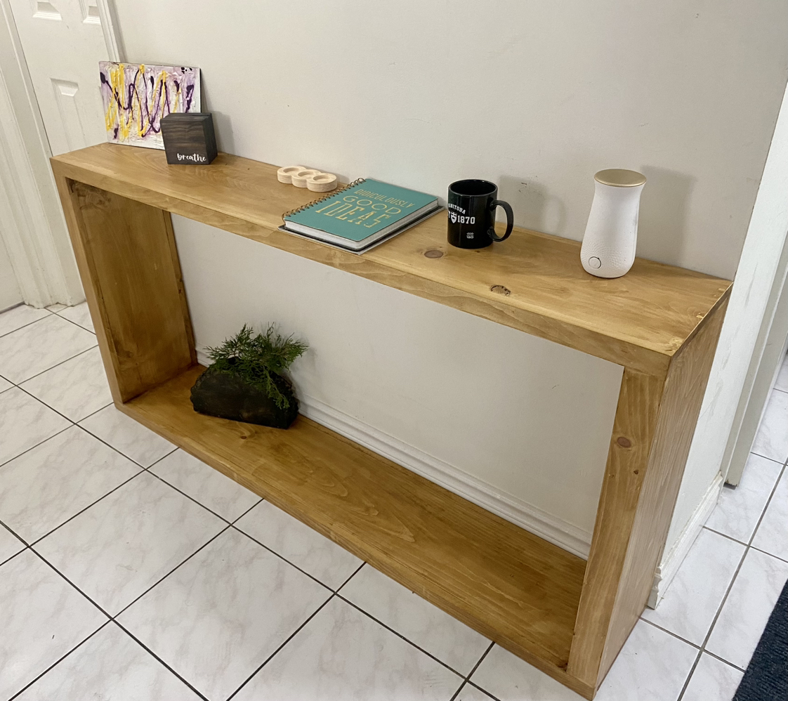Solid wood handcrafted console table