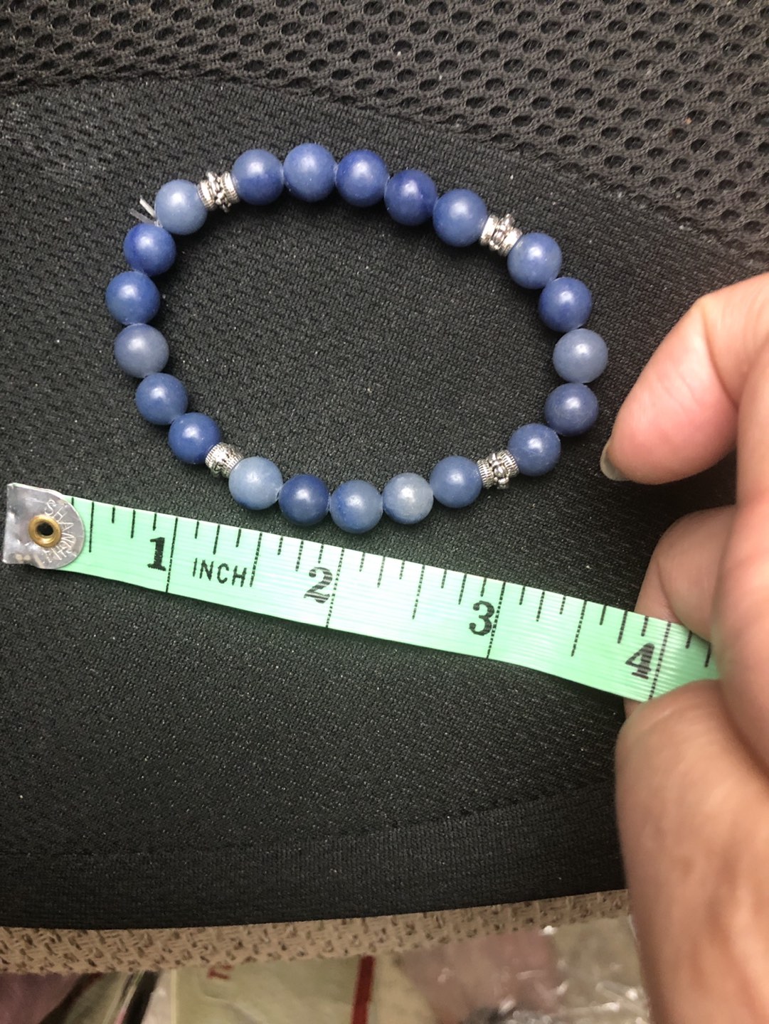 Handmade Aquamarine bead bracelet image indicator(4)