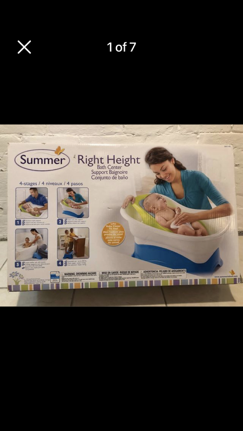 Like new Summer Right Height Bath Center baby bath tab image indicator(3)