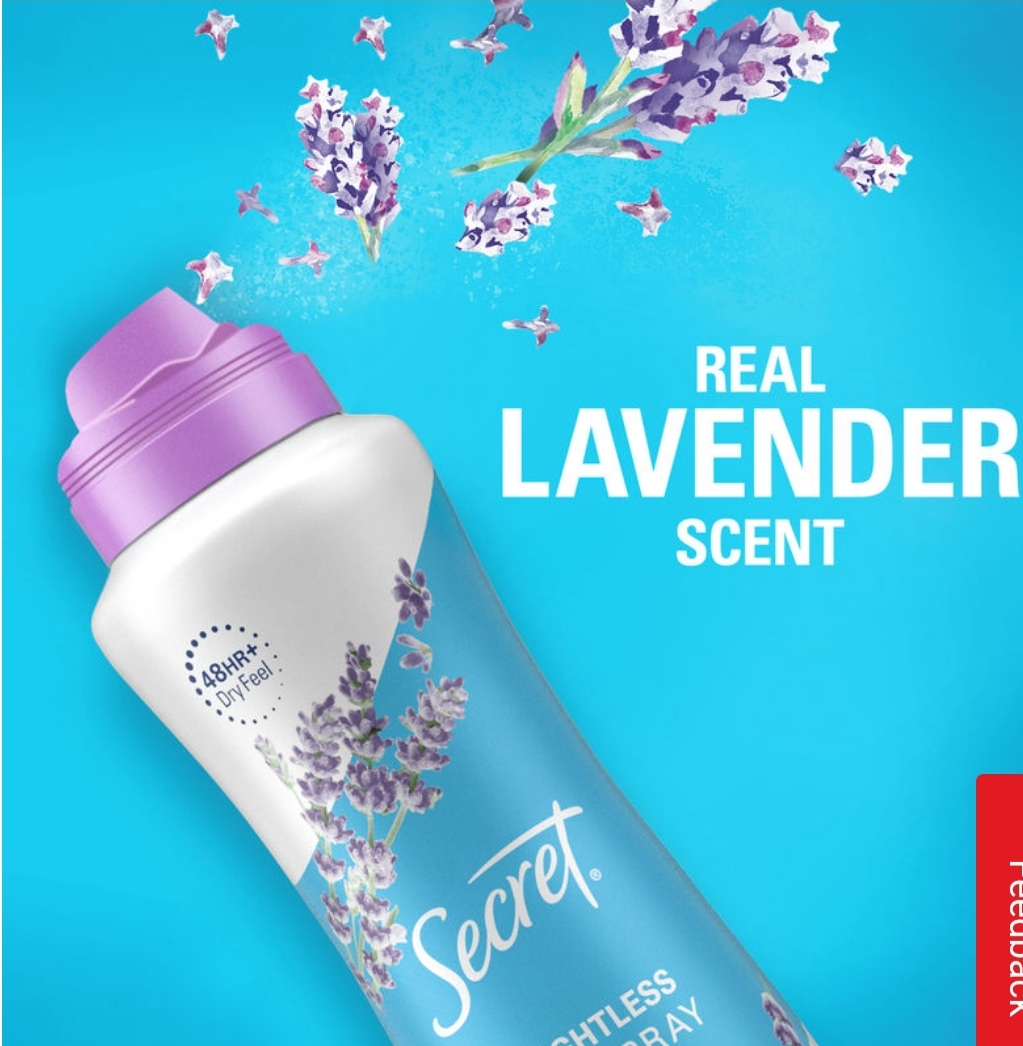 Lavender & Argan Oil Secret Dry Spray Antiperspirant/Deodorant image indicator(2)