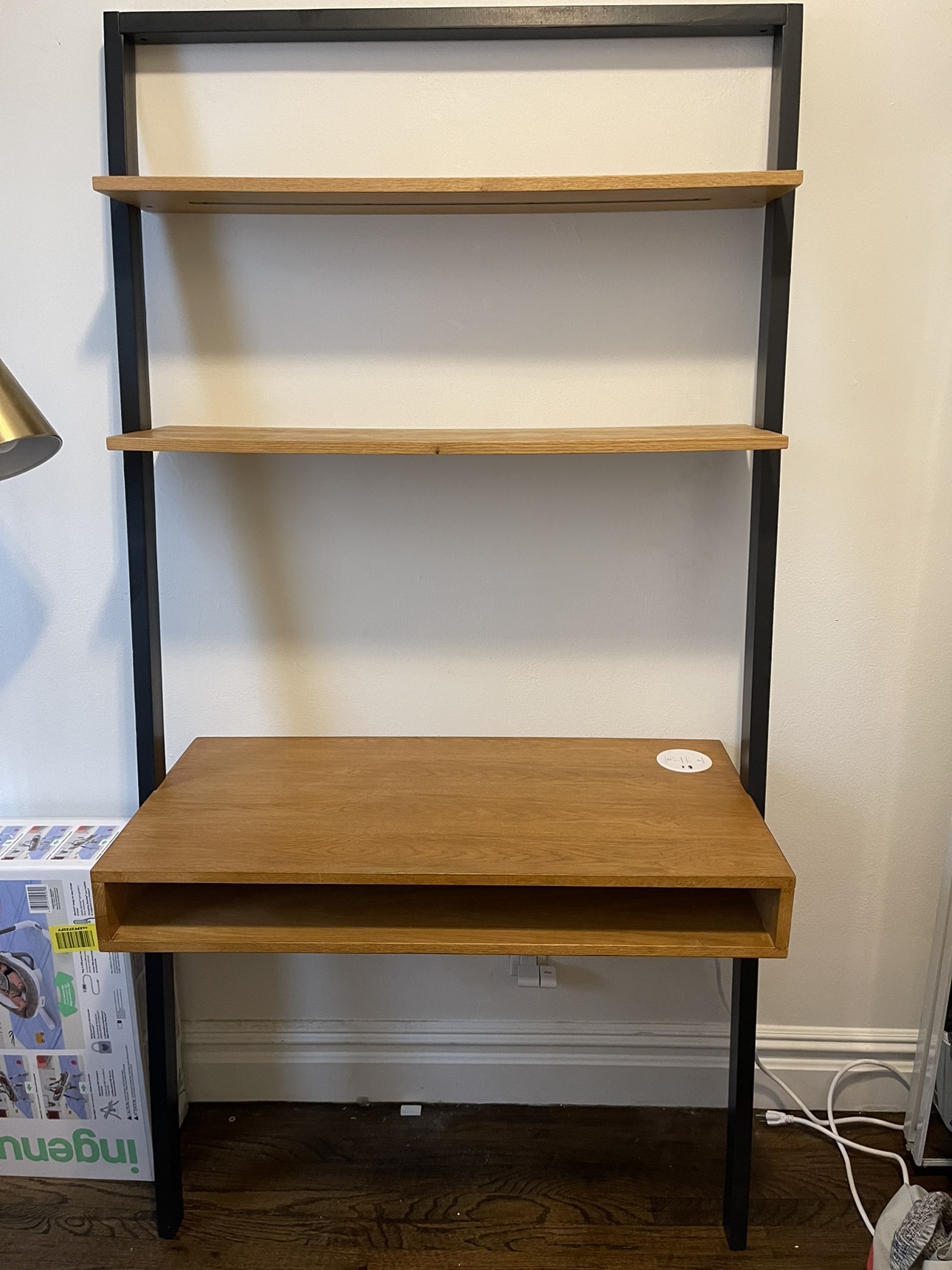 Wood Leaning (Ladder) Desk with outlet ports