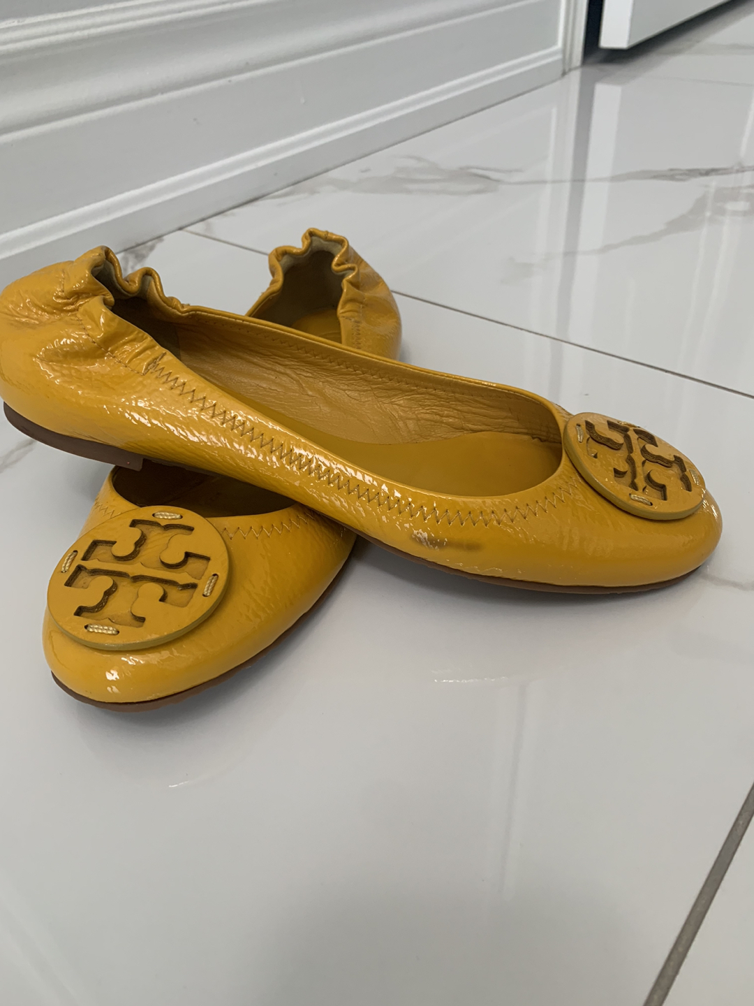 Tory Burch leather flats. image indicator(2)