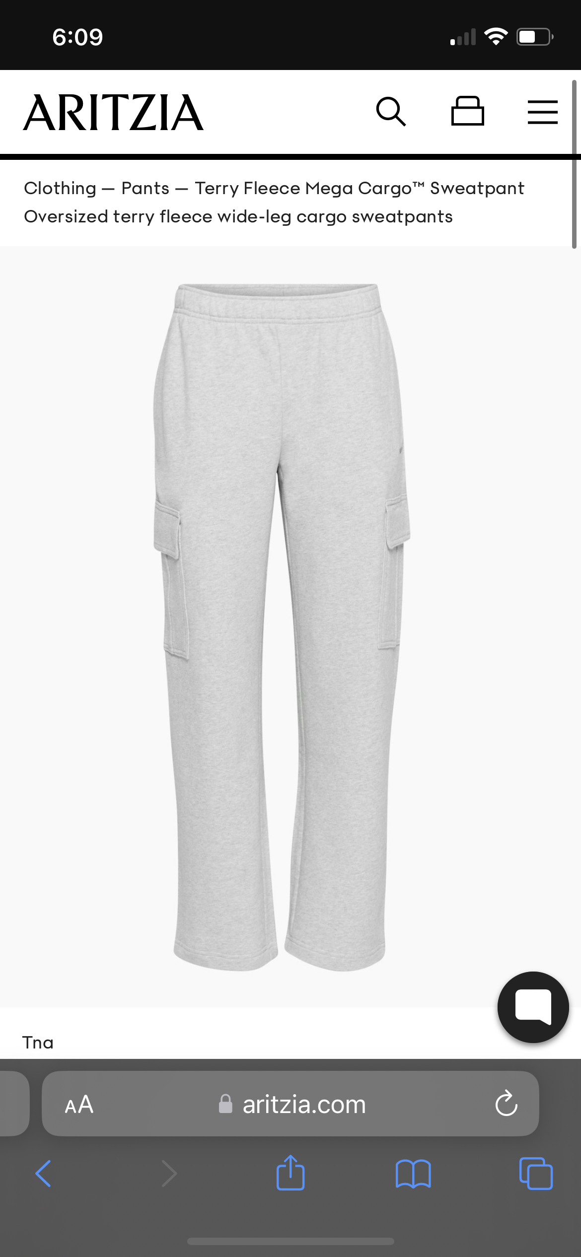 Aritzia TNA Mega fleece sweats