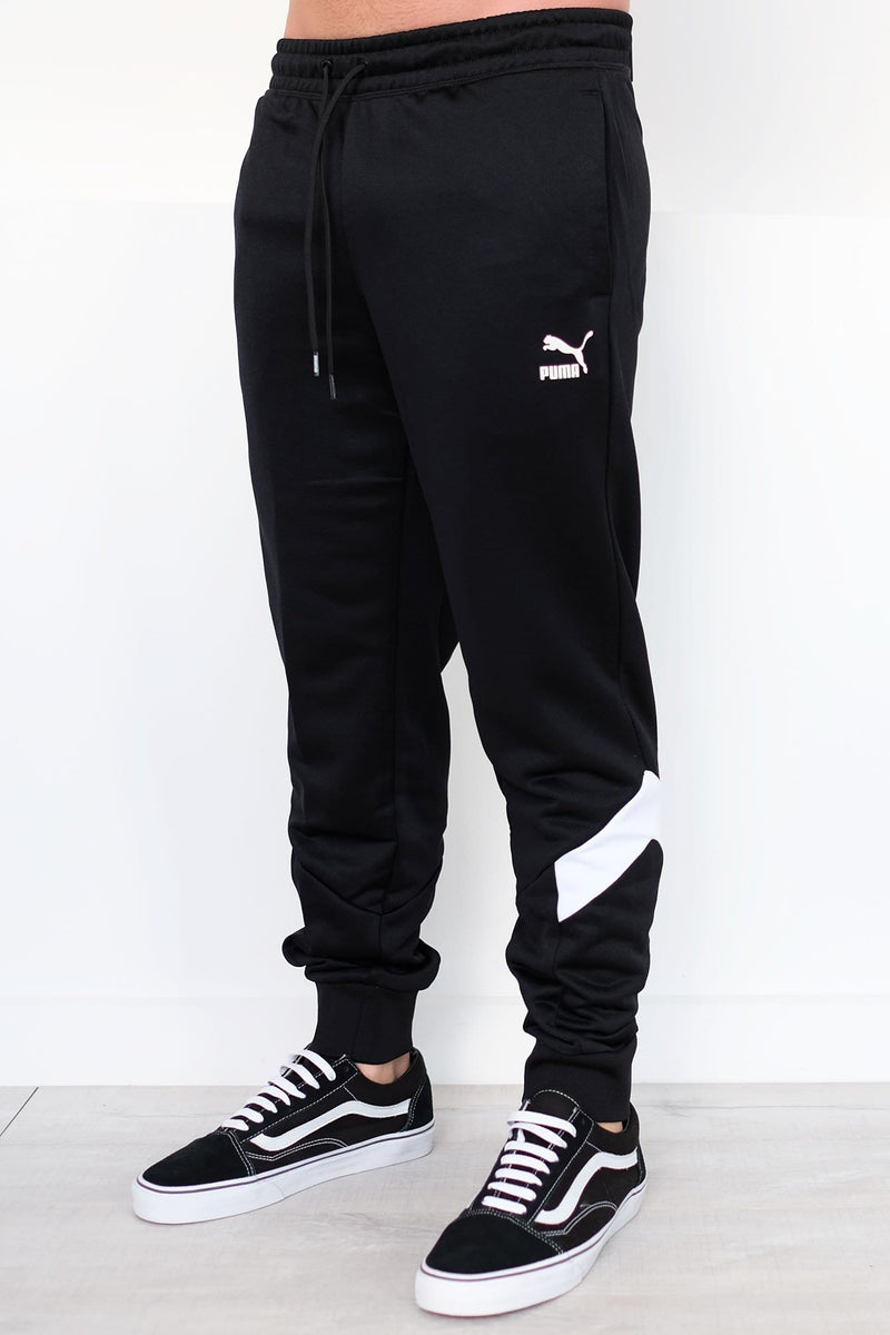 PUMA ICONIC MCS TRACK PANTS IN BLACK