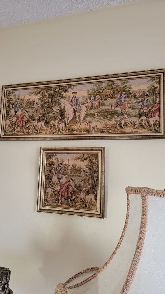 Aubusson Tapestry Set Hunting Scene - photo 5