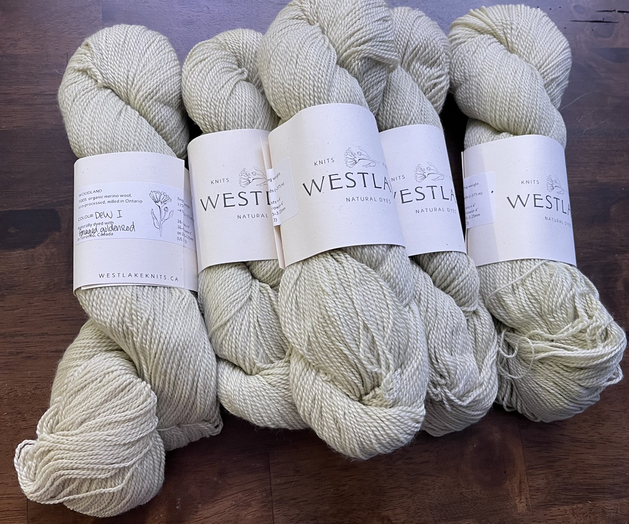 5 units of Westlake 100% Merino Fingering Yarn