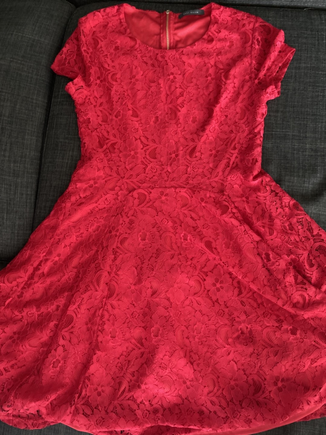 New-Formal Red Lace Dress