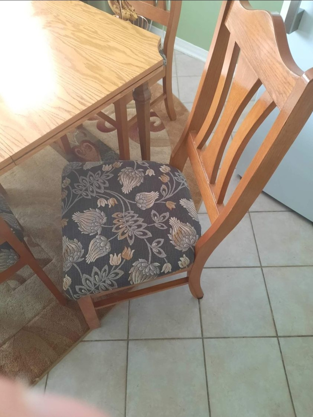 Wooden Dining Table + Six chairs image indicator(3)