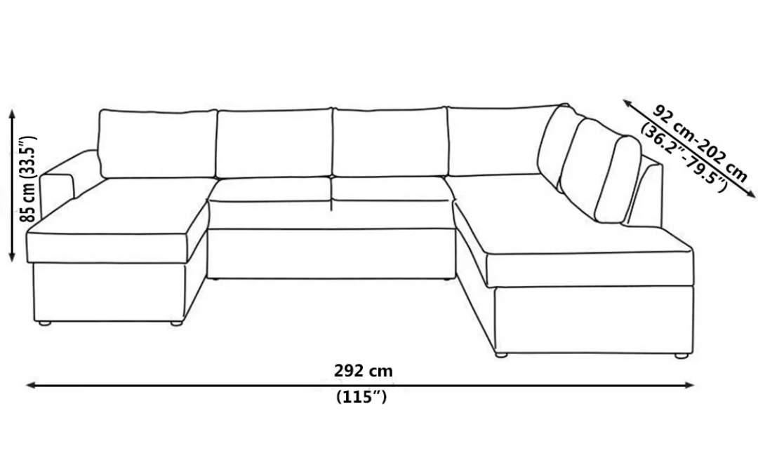 Sectional Sofa Couch bed with storage - photo 4