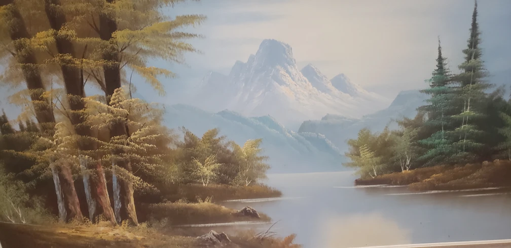 vintage oil paint art, framed painting - photo 2