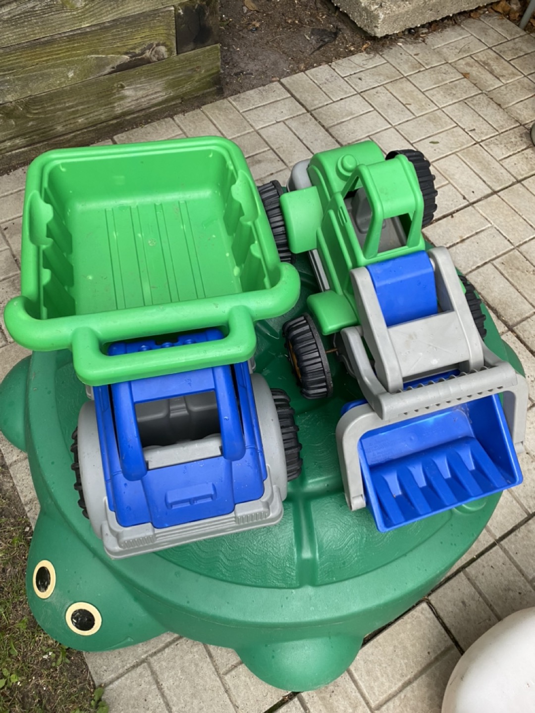Toddler size dump truck and front end loader thumbnail