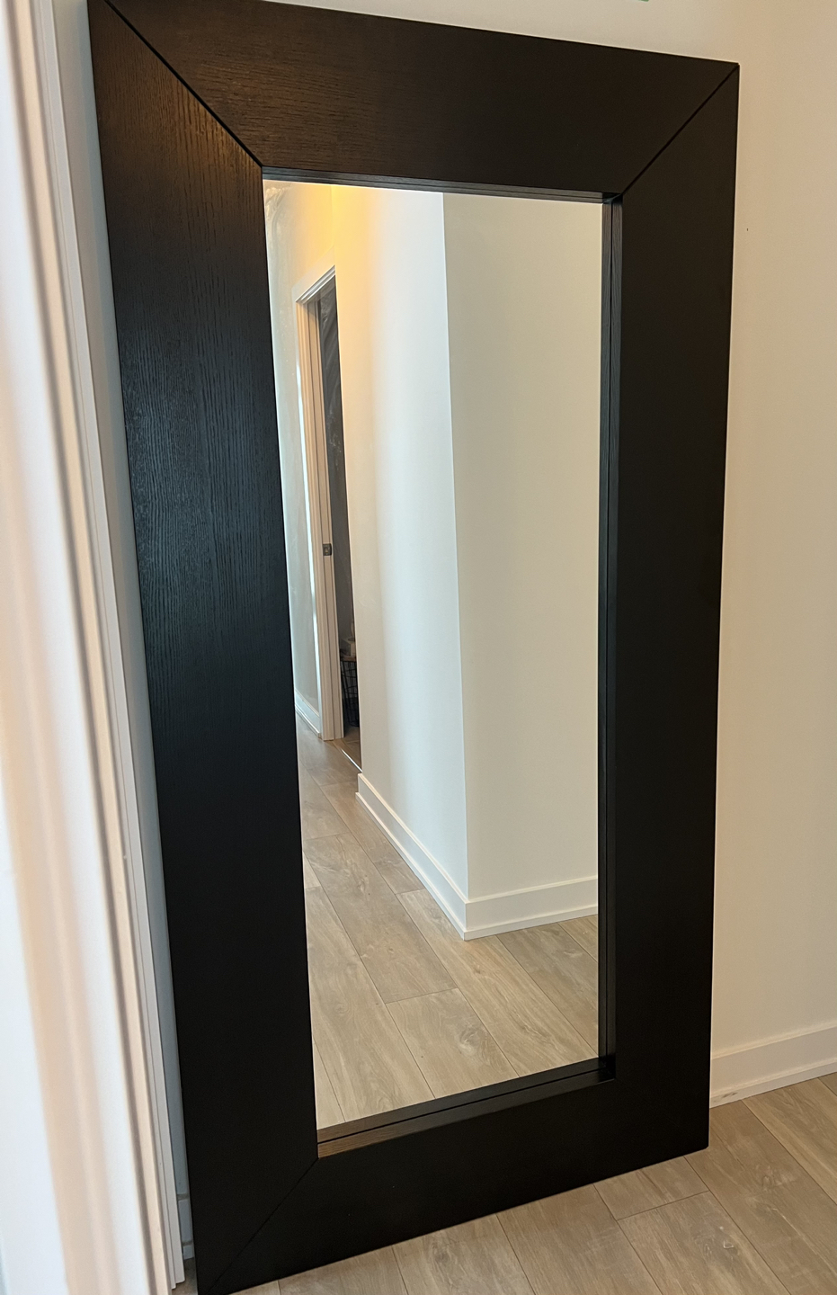 BIG MIRROR brown wooden frame