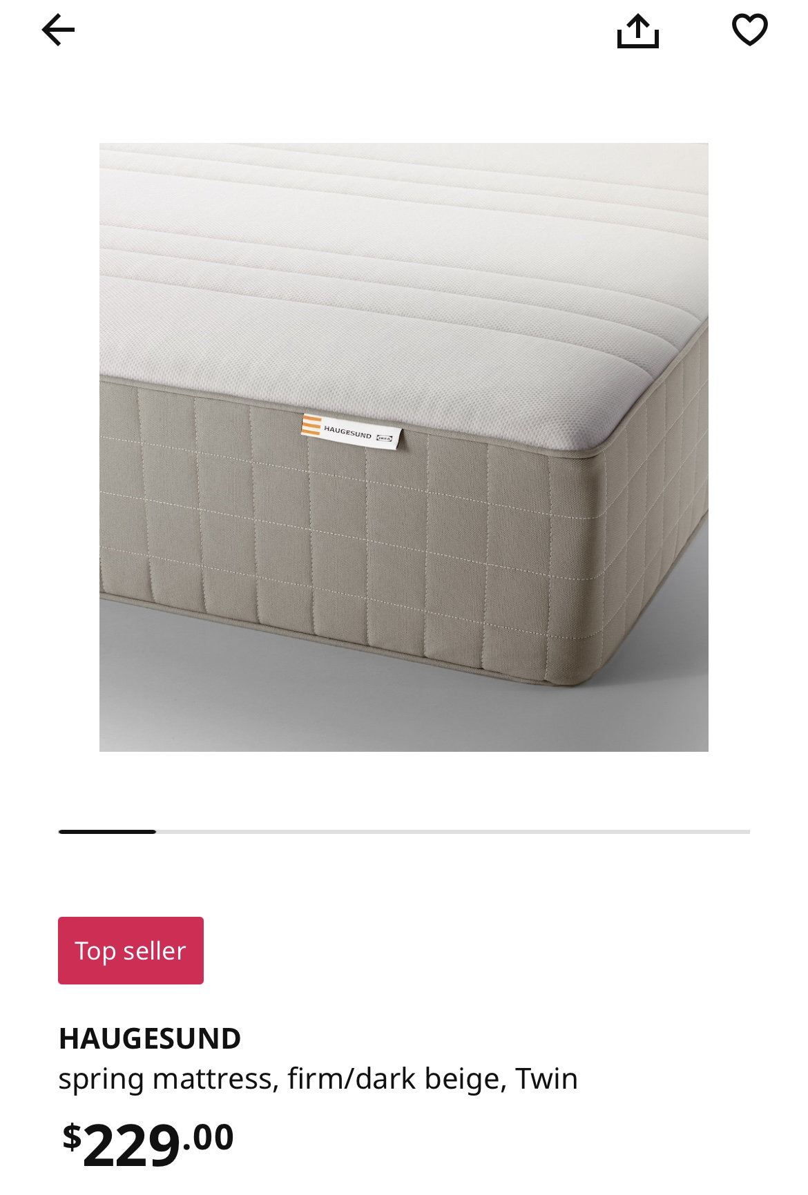Ikea bed frame with mattress(~8/27) - photo 3