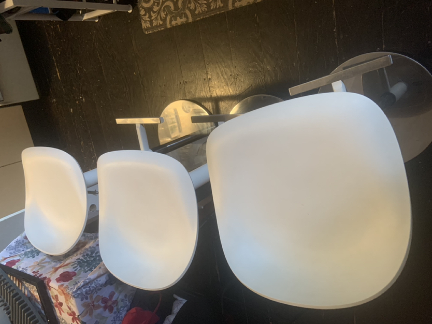 IKEA JANINGE White Bar Stools (3 available) image indicator(8)