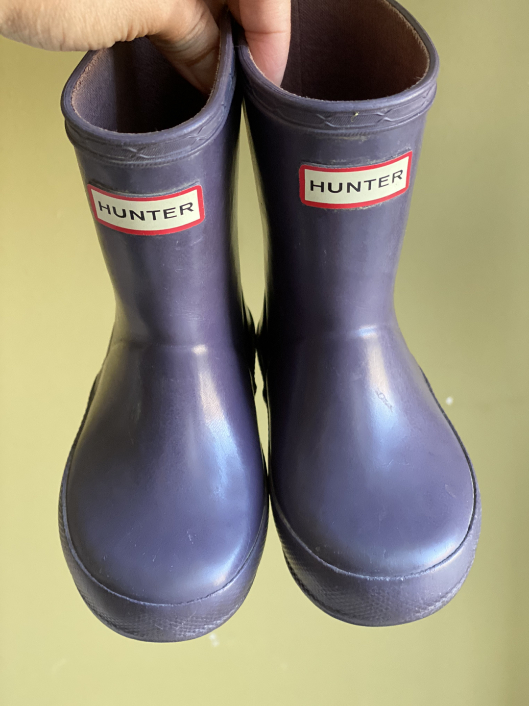 Hunter purple boots size 5 girls