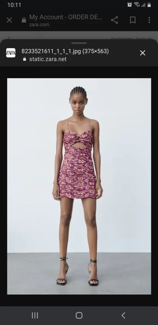 Printed Dress With Draping