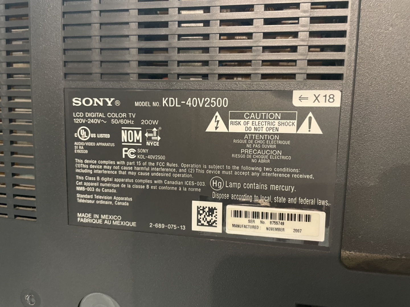 Sony lcd 40” tv - photo 2