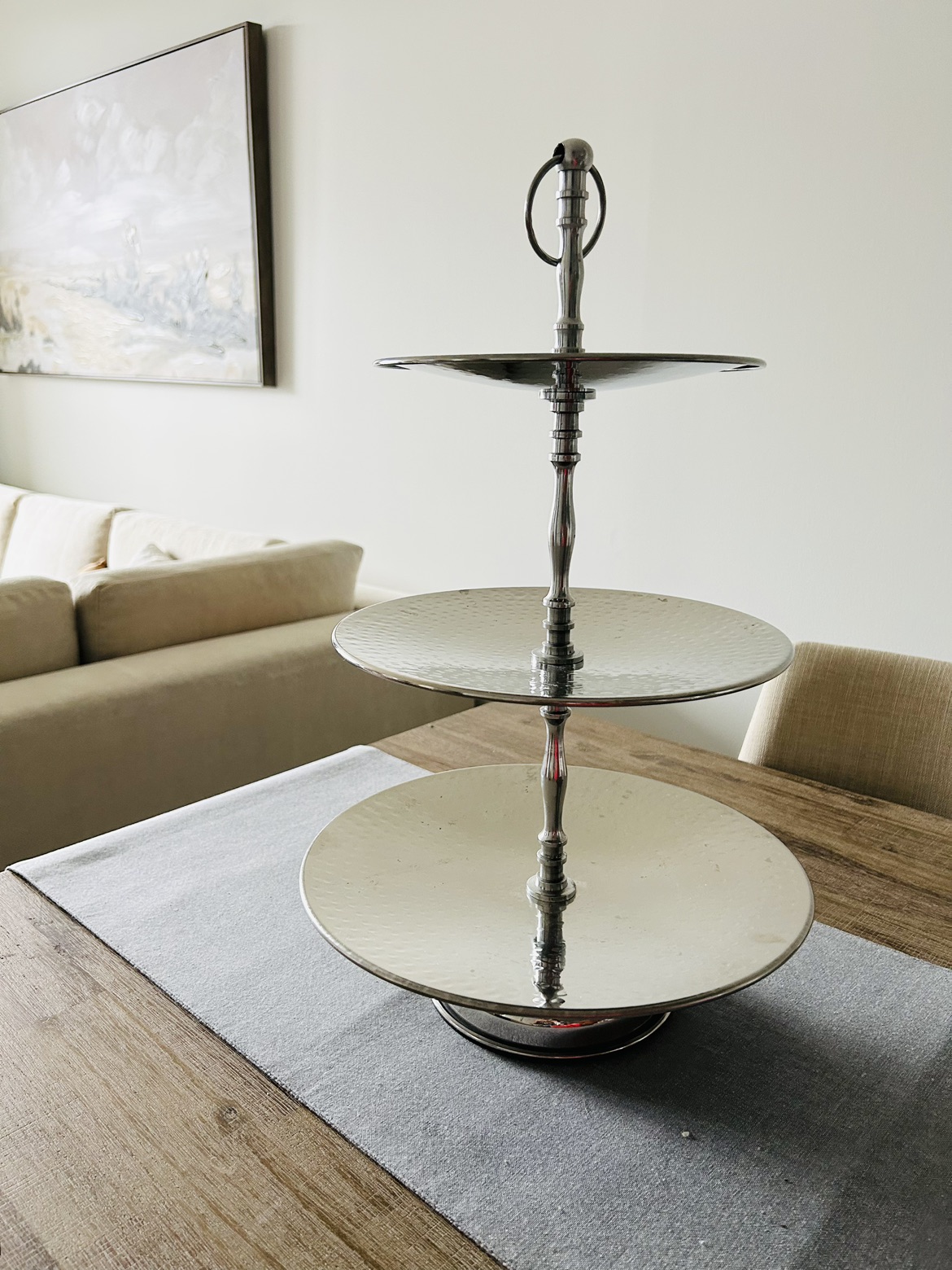 20.5” Tall - 3 Tier Silver Stand - thumbnail
