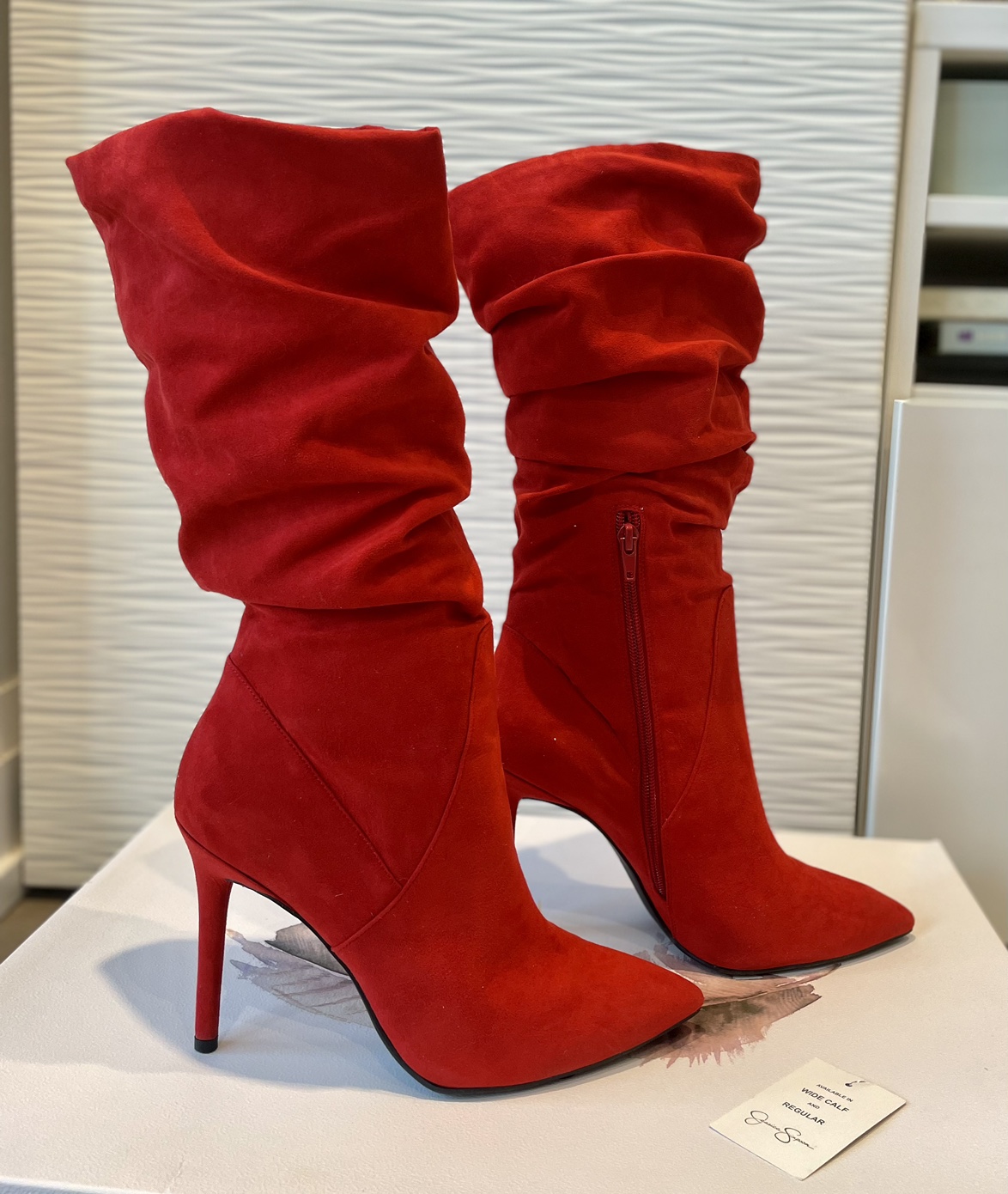 Red Jessica Simpson Boots: size 9.5 thumbnail