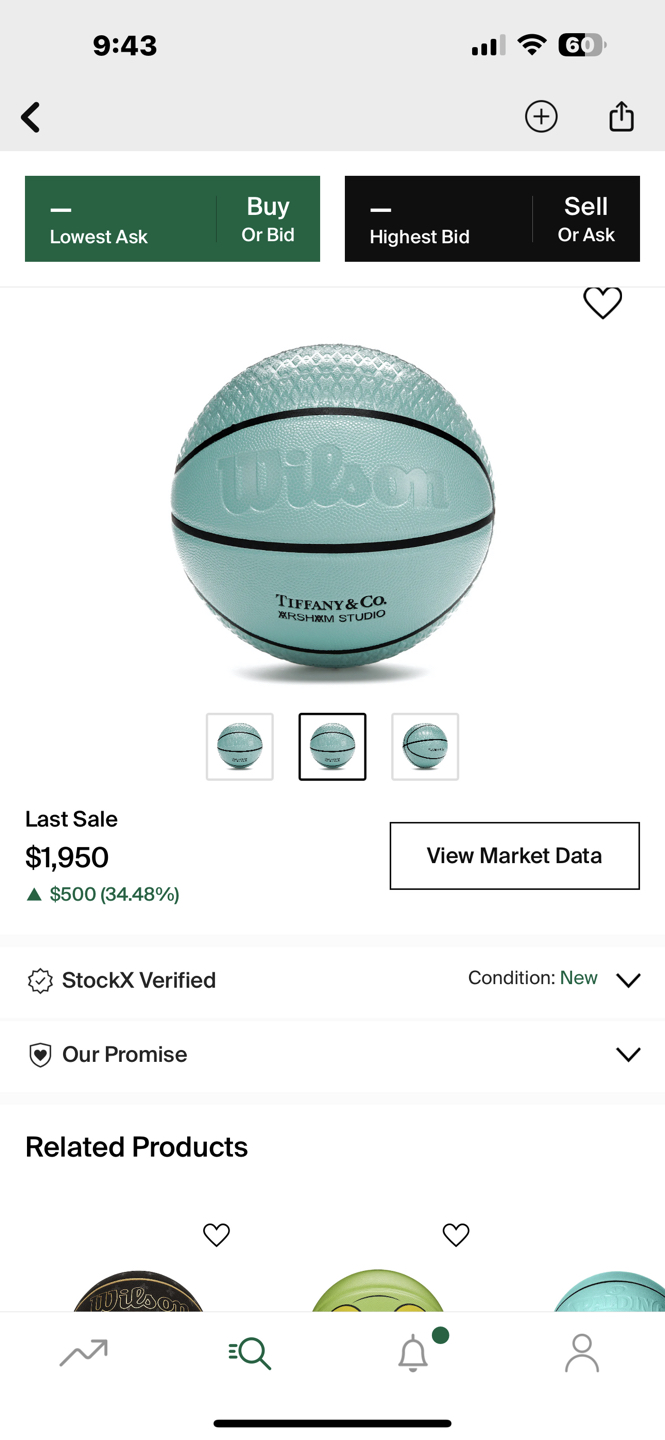 Tiff & Co. Arsham Studio Turquoise Wilson Leather Basketball - photo 5