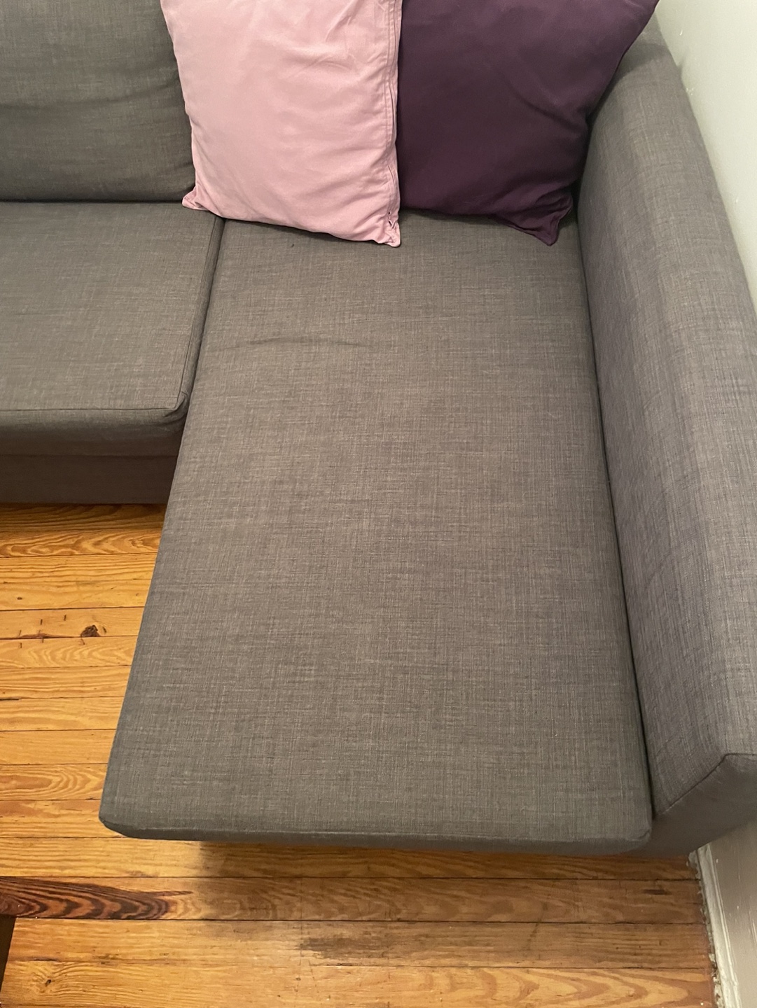 IKEA Sleeper sectional,3 seat w/storage, dark gray - photo 3