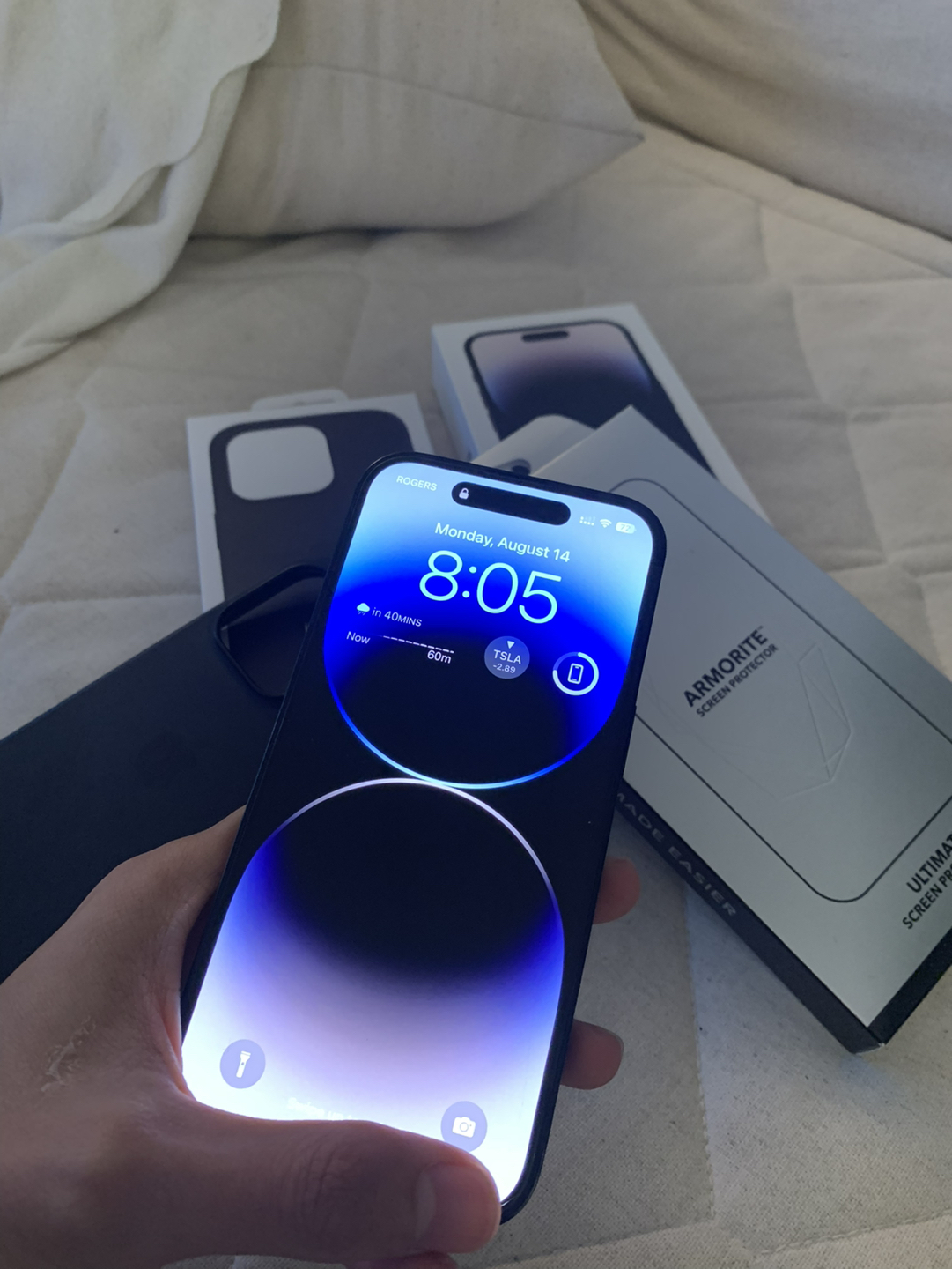 Iphone 14 pro 256gb space black with apple care plus
