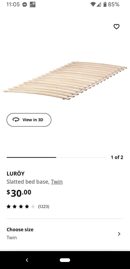 Ikea twin bed frame - photo 3