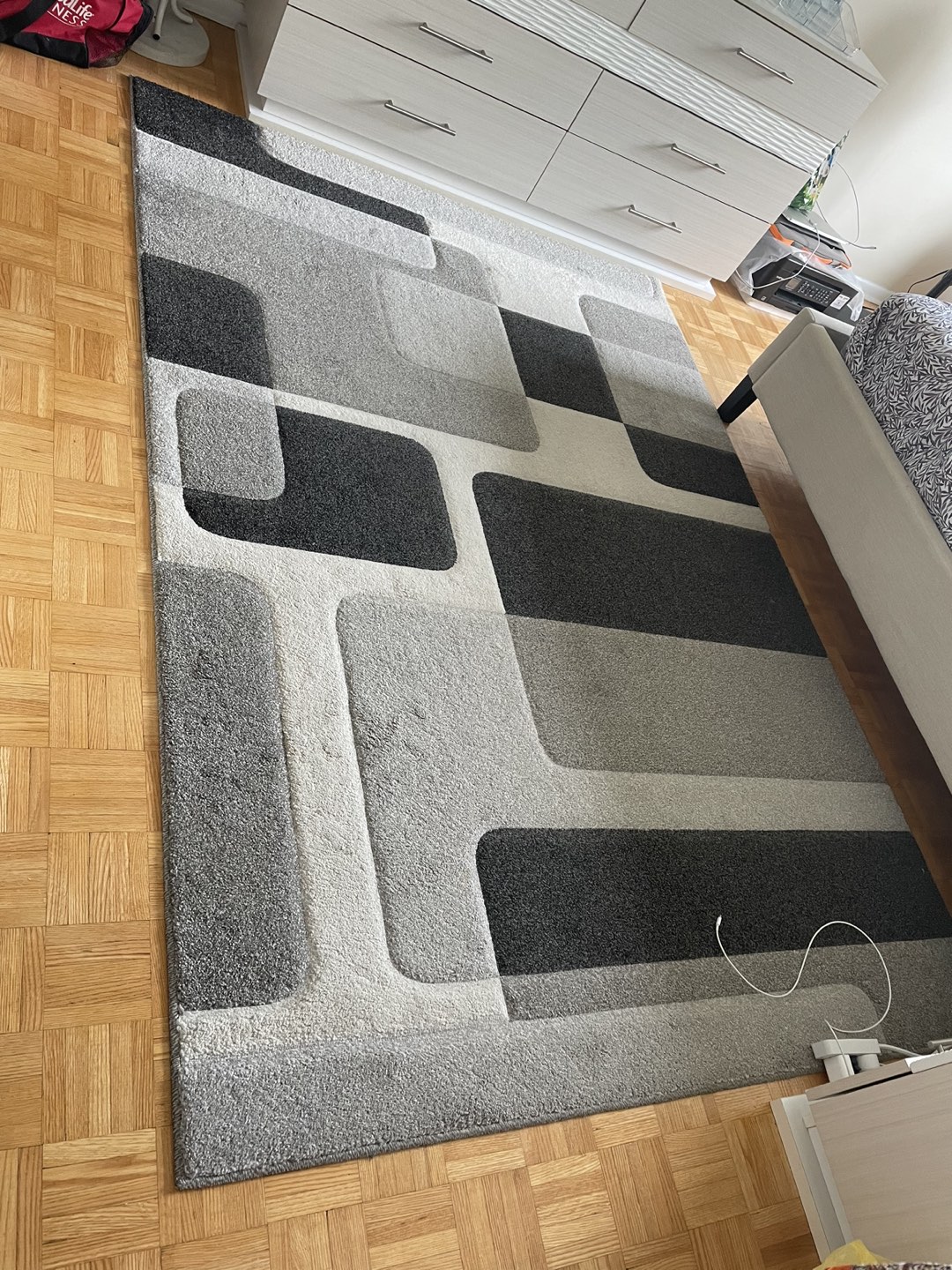 Black and grey carpet