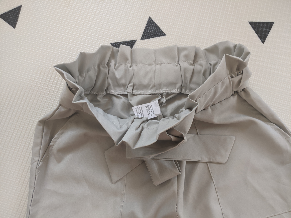 Brand New S/XS Thin Paperbag Waist Trousers/Pants W/ Belt image indicator(4)