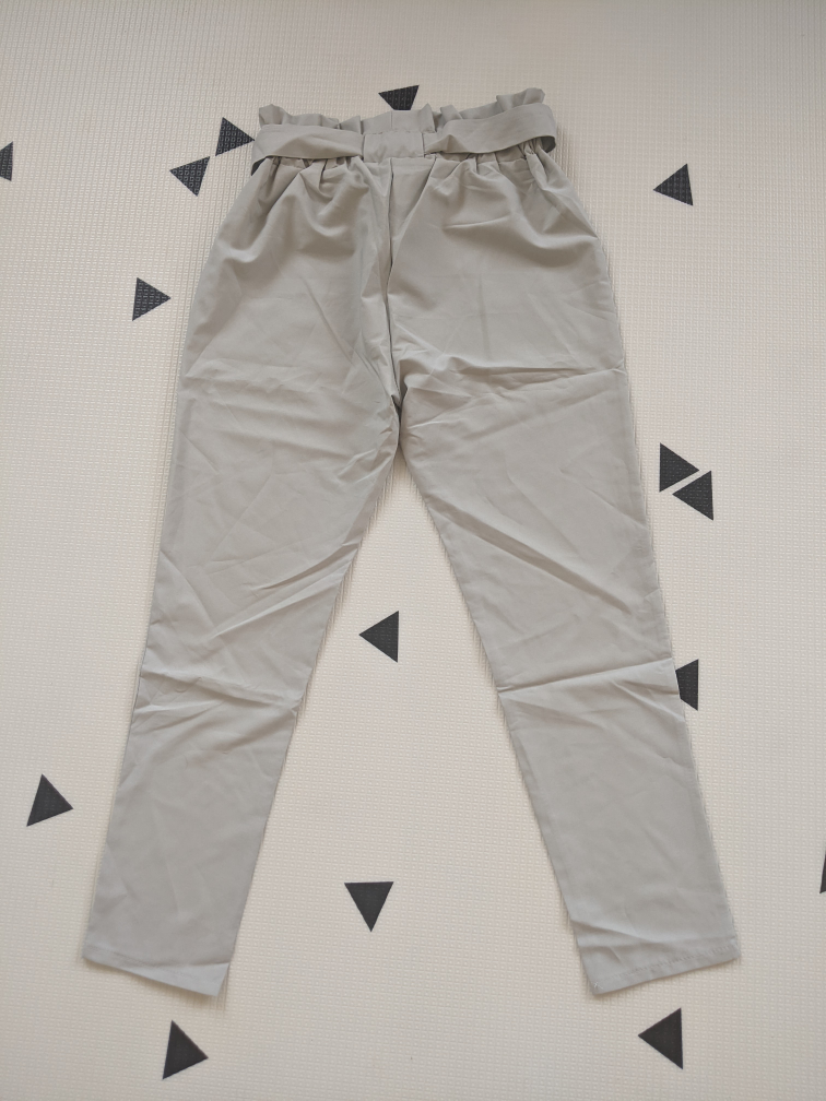 Brand New S/XS Thin Paperbag Waist Trousers/Pants W/ Belt image indicator(5)