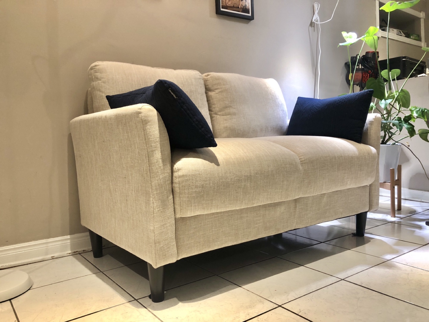 Zinus Beige Loveseat Sofa - photo 3