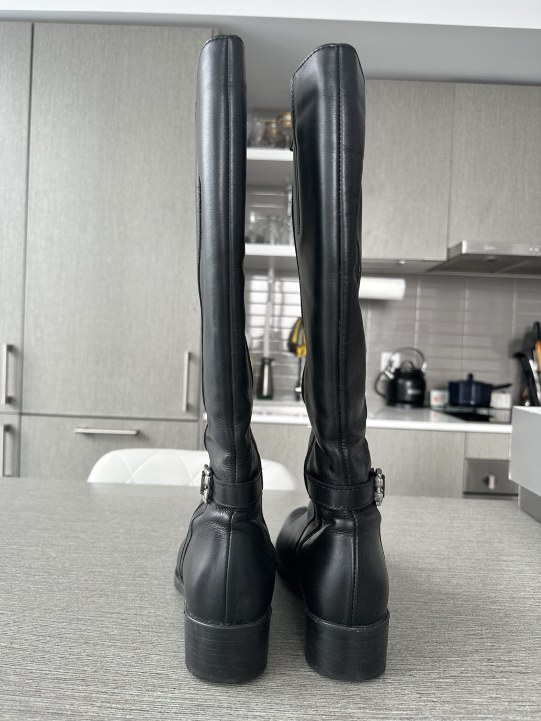 Black Winter Knee High Boots in womens size 8 - photo 2