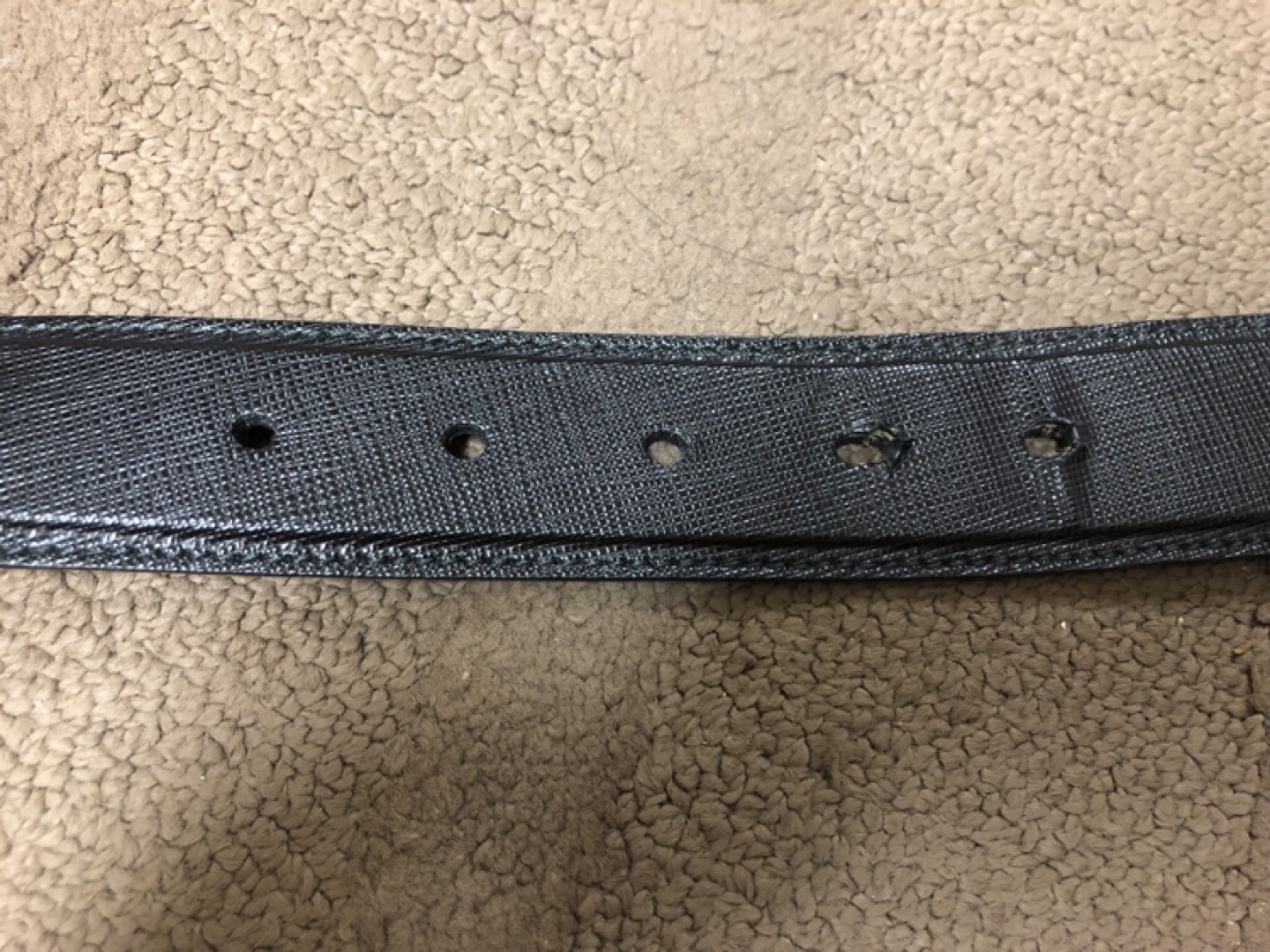 PRADA OVAL LOGO BUCKLE BLACK LEATHER BELT - photo 5