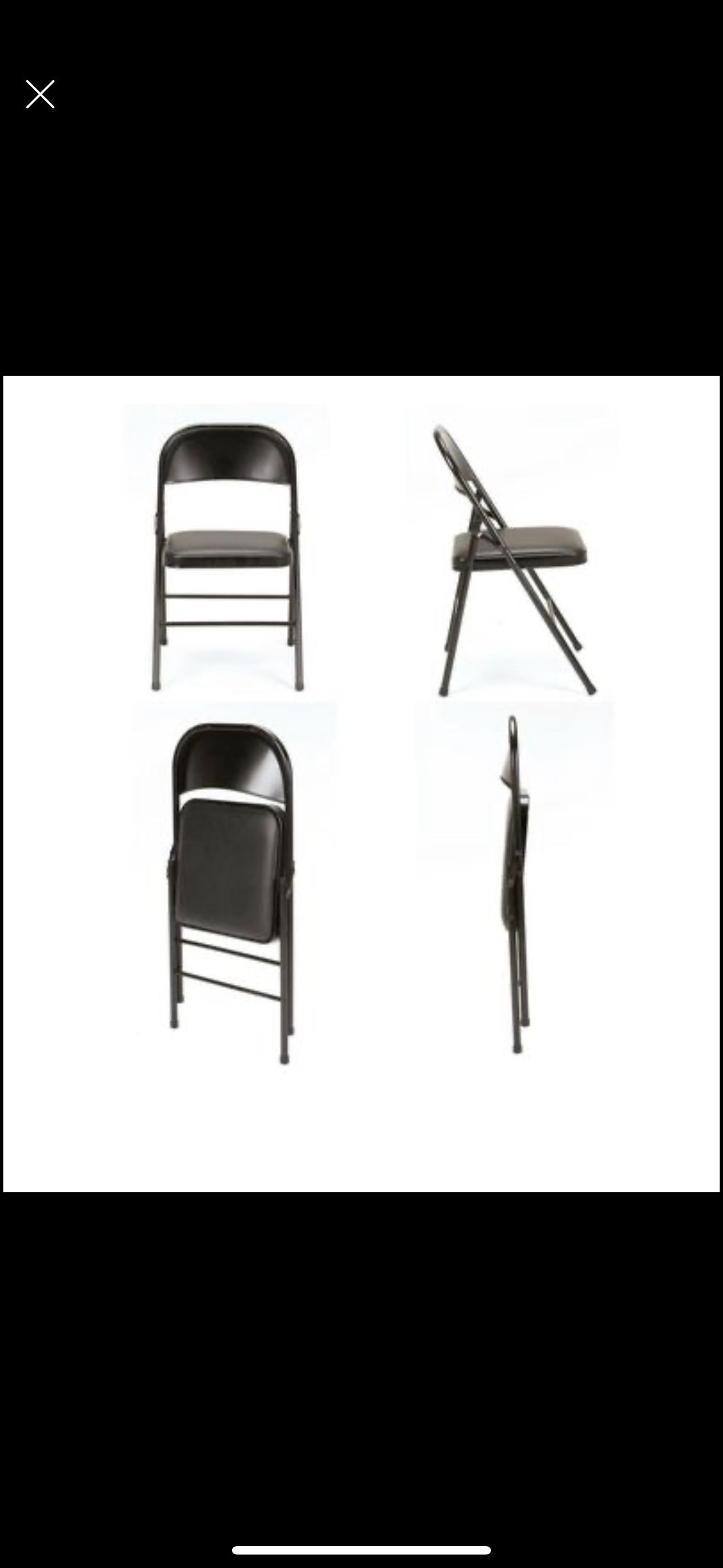 6 Foot Bi-Fold Plastic Folding Table+ 4 Vinyl Folding Chair - photo 4