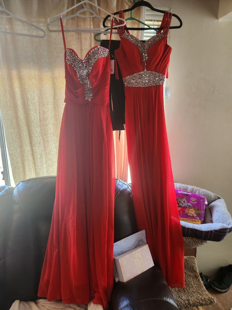 free 2  red dresses.     yes, they are free