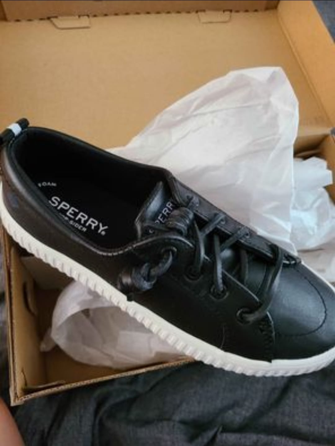 Sperry crest vibe creeper black size 6 women