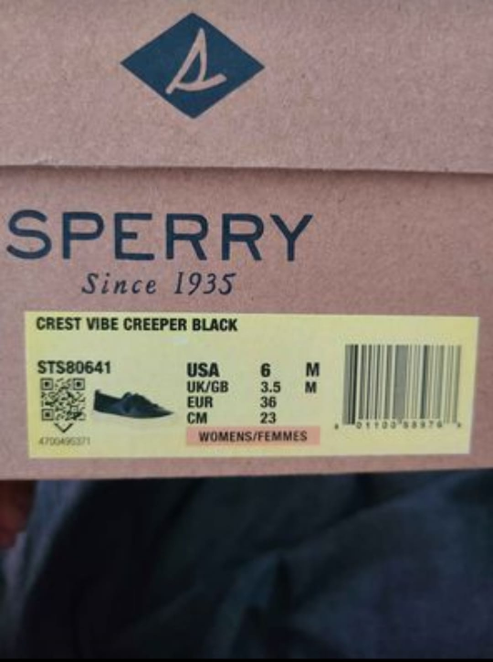 Sperry crest vibe creeper black size 6 women - photo 2