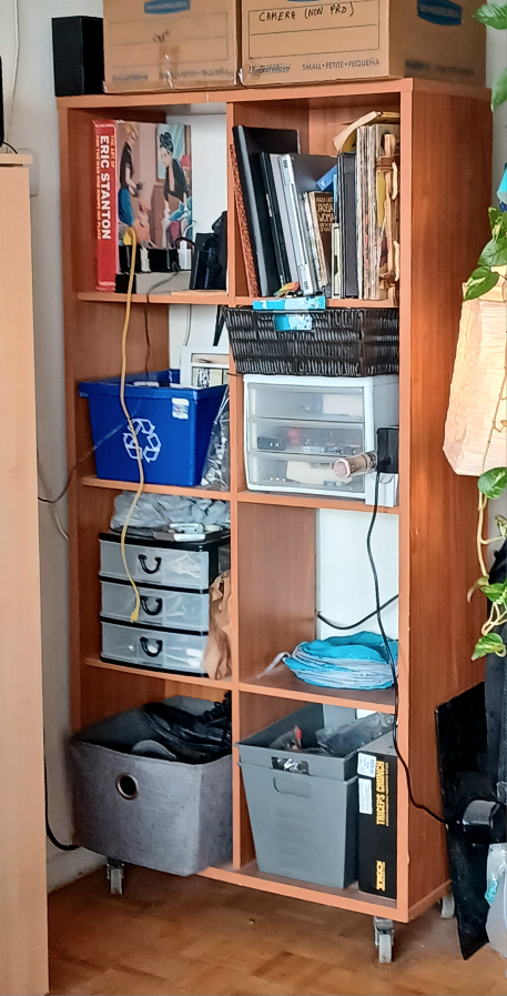 Ikea Kalax style shelf on heavy duty wheels. super solid. image indicator(2)