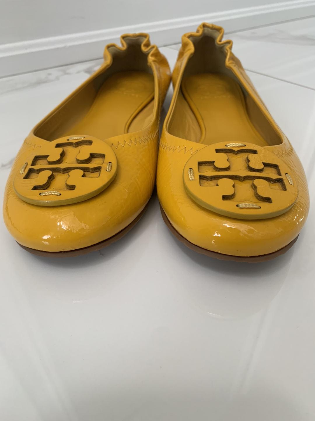Tory Burch leather flats. image indicator(3)