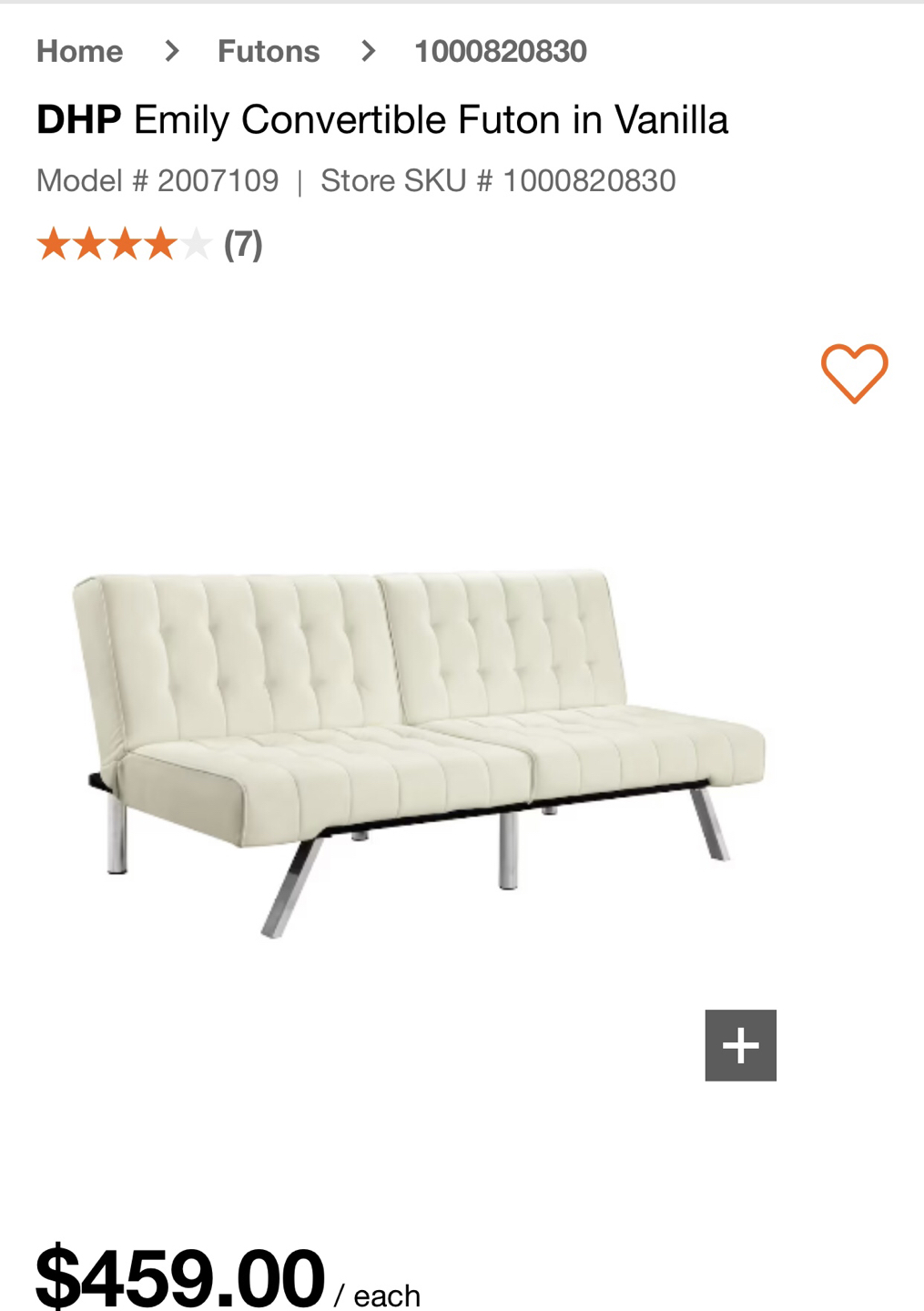 Futon or sofa image indicator(2)