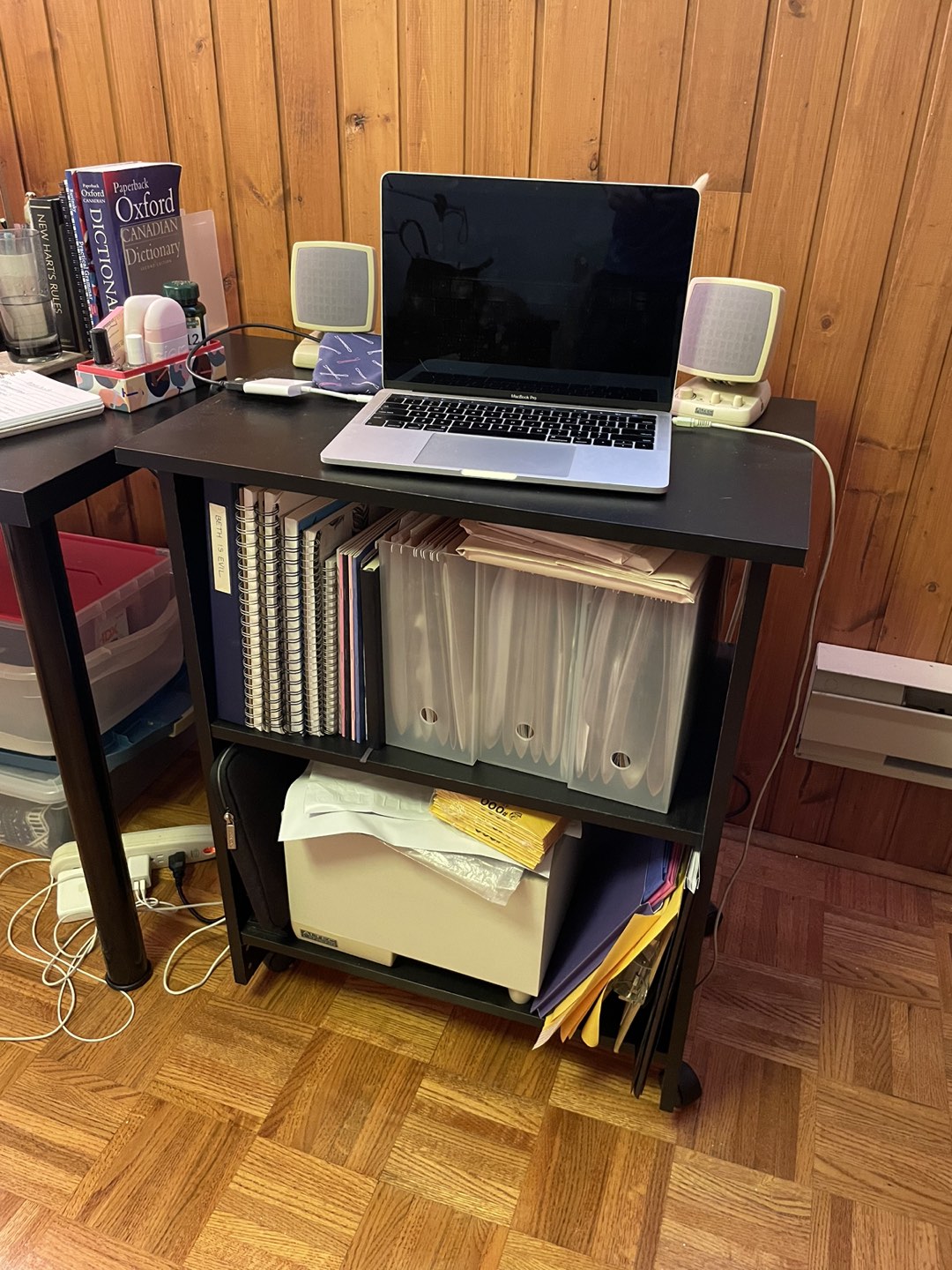 Small Black Shelf on Wheels - photo 3