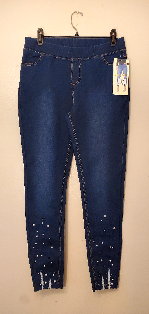 🔥NWOT JVINI Jeggings Dark Blue US Large