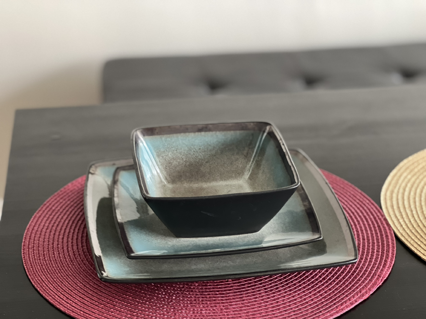 9-piece Dinnerware gray-blue/Black - photo 4