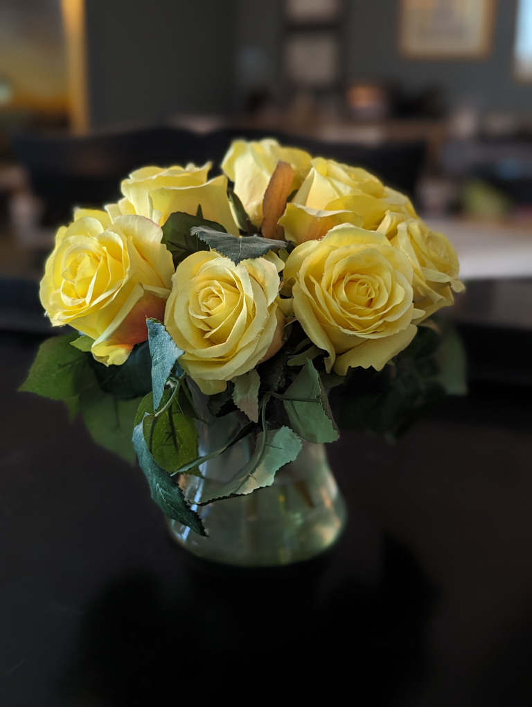 Artificial Flowers in Vase