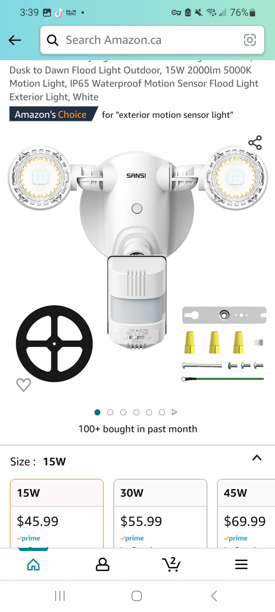 brand new flood light/security light thumbnail