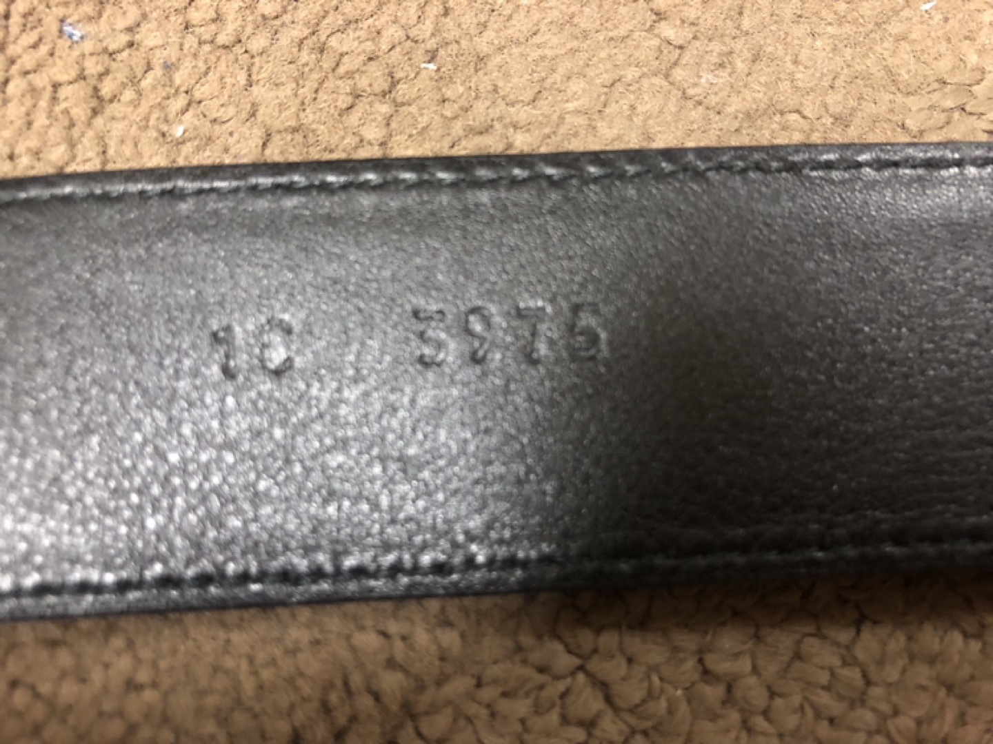 PRADA OVAL LOGO BUCKLE BLACK LEATHER BELT - photo 3