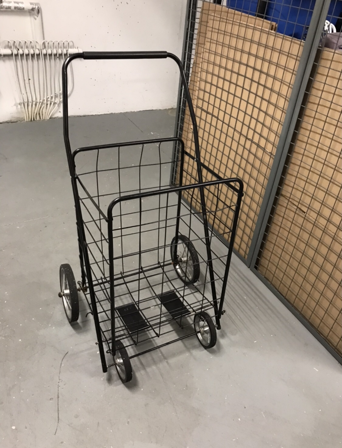 Large Jambo Black Metal Family Shop Trolley Fold Cart - photo 4