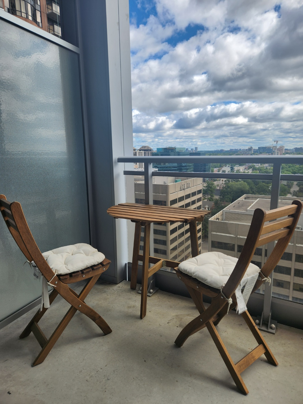 IKEA Outdoor Chairs with cushions and Table image indicator(3)