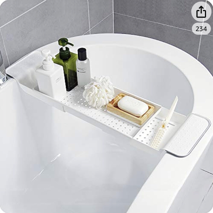 Expandable bathtub tray (white) thumbnail