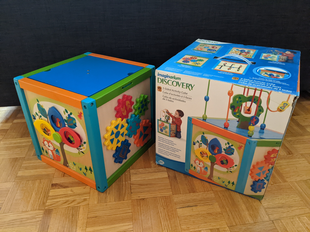 Wooden Activity Cube  with the original box - photo 2